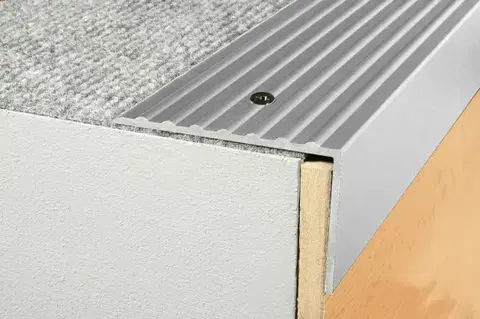 Schodové lišty a profily Schodový profil 65 x 42 mm (skrutkovací) Stříbro E01