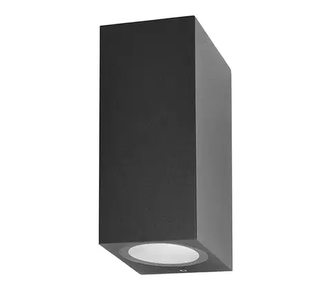 Svietidlá  OWL-2198-1SQ -Vonkajšie nástenné svietidlo GENTA 2xGU10/40W/230V IP54 15 cm OWL-2198-1SQ