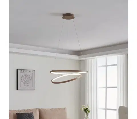 Svietidlá Eglo 901139 - LED Luster na lanku RUOTALE LED/36W/230V 3000K béžová 901139