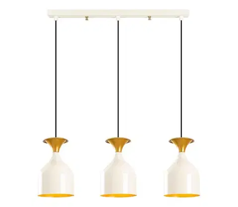 Svietidlá  Závesný luster SIVANI na lane 3xE27/40W/230V biela/medená 536NTD1143
