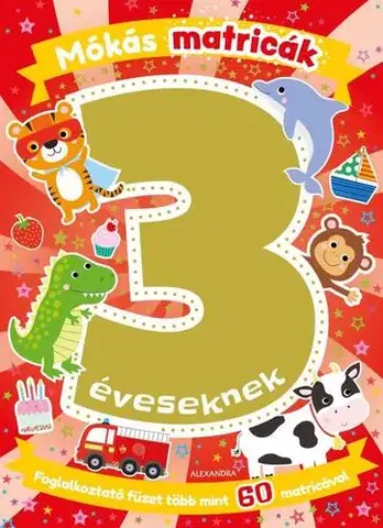 Nalepovačky, vystrihovačky, skladačky Mókás matricák 3 éveseknek