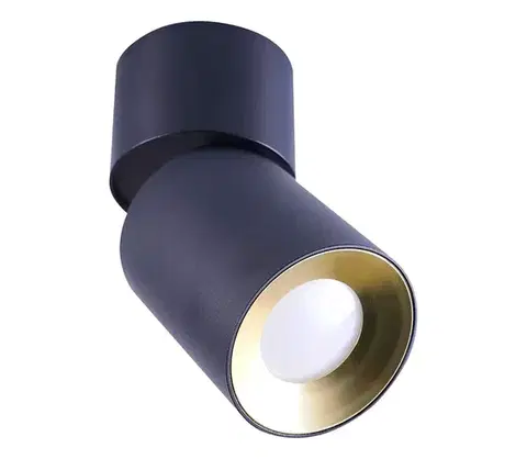 Svietidlá  Bodové svietidlo NIXA 1xGU10/10W/230V čierna/zlatá 314277