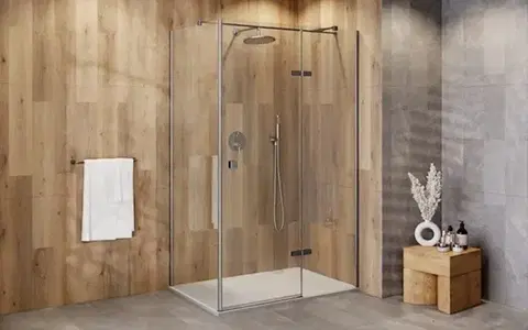 Sprchovacie kúty BESCO - Obdĺžnikový sprchovací kút PIXA GRAFIT - Rozmer A - 120, Rozmer B - 80, Smer zatvárania - Pravé (DX) BCPIXA128OBDPGR