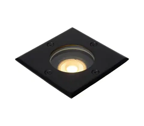 Záhradné lampy Lucide 11800/01/30- Vonkajšie zápustné svietidlo BILTIN 1xGU10/35W/230V IP67 čierna 11800/01/30