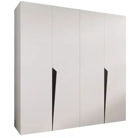 Šatníkové skrine Skriňa Piano 1-200 biela/čierna