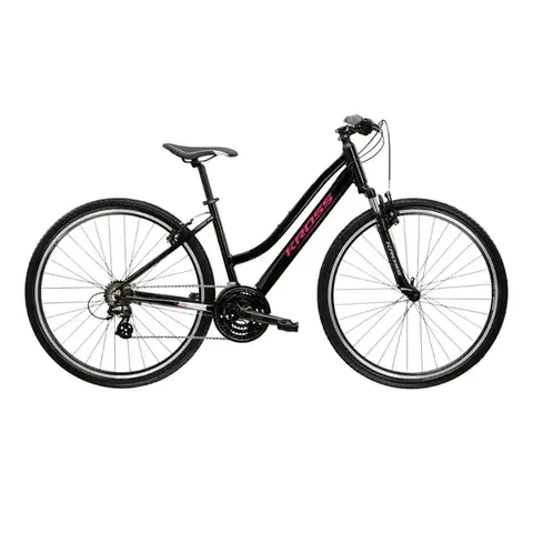 Bicykle Kross Evado 2.0 čierna / ružová / lesk - L (19", 168-180 cm)