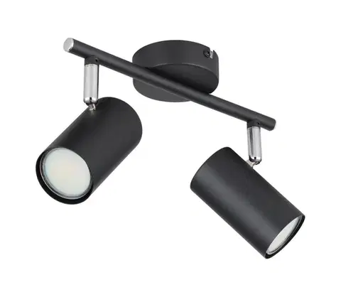 Svietidlá Globo 57914-2 - Bodové svietidlo ALLVI 2xGU10/25W/230V čierna 57914-2