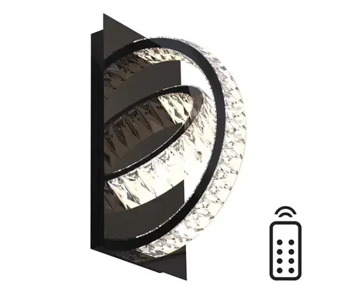 Svietidlá Zuma Line MX3274-2-3BCT-LED Nástenné svietidlo TULA LED/18W/230V 2700-6000K čierna MX3274-2-3BCT