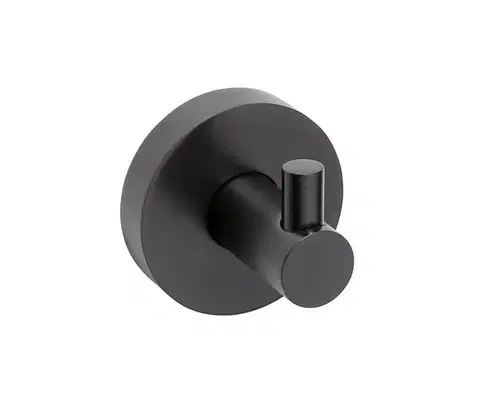 Svietidlá Sapho - Nástenný háčik X-ROUND 5x5,5 cm matná čierna XR205B