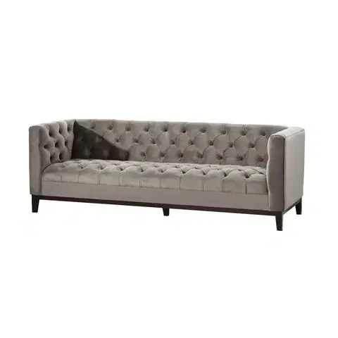 Pohovky Pohovka Velvet Elite grey pre 3 osoby