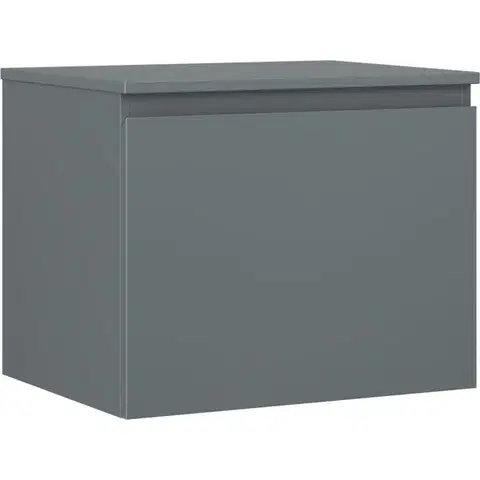 Kúpeľňový nábytok MEXEN/S - Orio kúpeľňová skrinka pod umývadlo 60 cm s doskou, 1 šuplík, grafit mat 91A10-06047-1-BFC66
