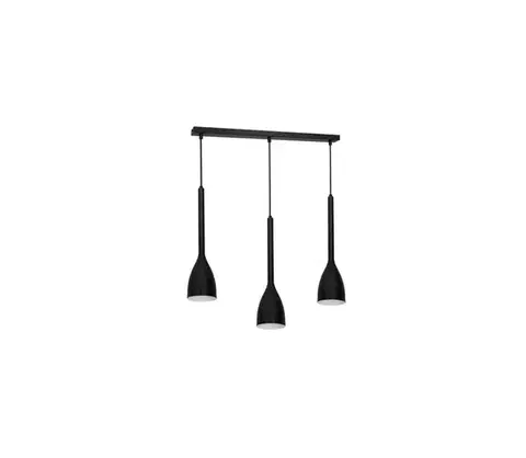 Svietidlá  Luster na lanku ISTAPPAR 3xE27/60W/230V čierna 3296