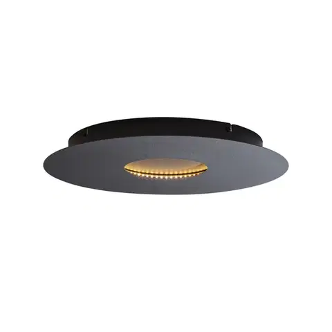 Stropné osvetlenie Moderné stropné svietidlo čierne 40 cm vrátane LED s 3-stupňovým stmievaním - Morning