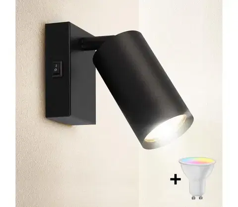 Svietidlá BRILAGI - LED stmievateľné nástenné bodové svietidlo SELE 1xGU10/4,8W/230V čierna BG1372+AI2382
