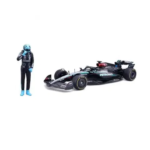 Autíčka a dopravné prostriedky BBurago Bburago Formula 1 Mercedes-AMG č. 44 Lewis Hamilton s figúrkou jazdca – mierka 1:24