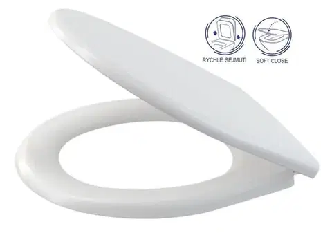 Doplnky do kúpeľne CERSANIT - SEDADLO PRESIDENT NEW DUROPLAST SOFT-CLOSE K98-0074