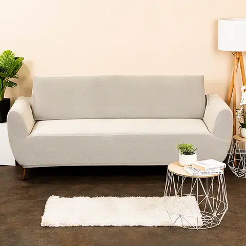 Prehozy 4home Multielastický poťah na sedaciu súpravu Comfort smotanová, 180 - 220 cm
