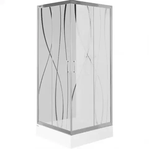 Sprchové kúty 80x80 Sprchový kút KW KN/TX5B 80 W15 SB Glass Protect