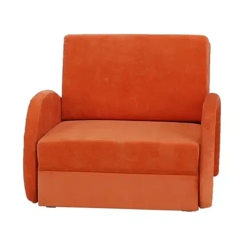 Kreslá KONDELA Mili 1 rozkladacie kreslo s úložným priestorom oranžová