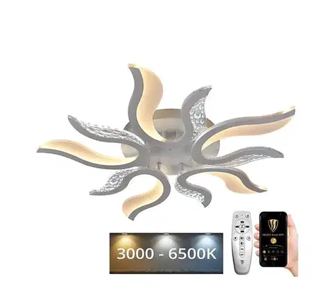 Svietidlá  LED Stmievateľný prisadený luster LED/65W/230V 3000-6500K biela + diaľkové ovládanie J3317/W