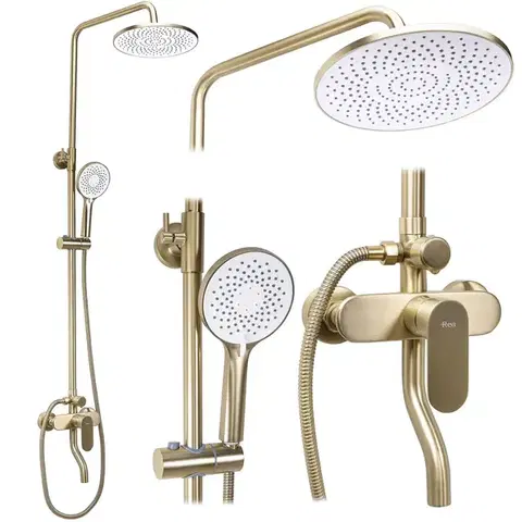 Kúpeľňové batérie REA REA - Sprchový set DROP Brush Gold REA-P7063