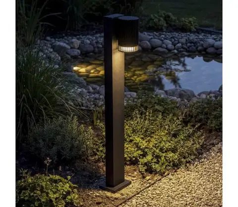 Záhradné lampy  46204 - Vonkajšie svietidlo RADILO 1xGU10/11W/230V 50 cm IP44 čierna 46204