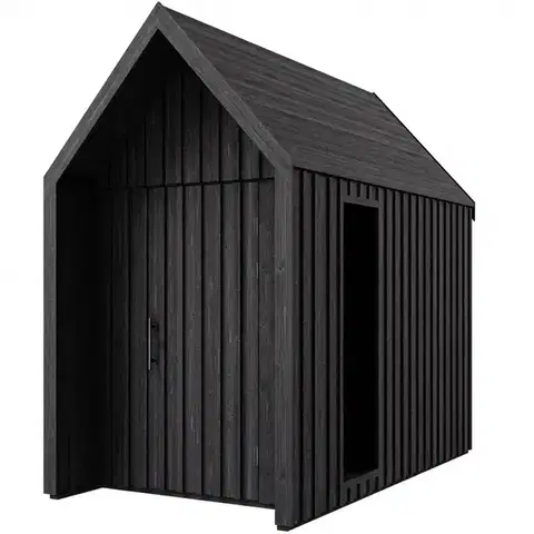 Drevené domčeky na záhradu Záhradný domček Swedish Barn 1622 čierna V2