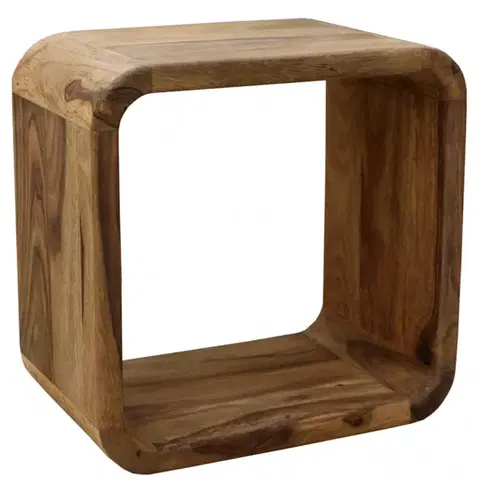 Regály a poličky Polica na stenu Tina 35x35x22 indický masív palisander