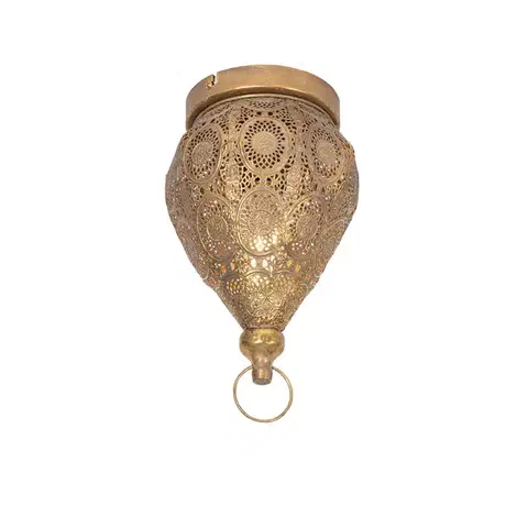 Stropné osvetlenie Orientálne stropné svietidlo zlaté 19 cm - Mowgli