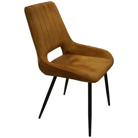 Čalúnené stoličky Stolička Quinn TC-1780V horčicová