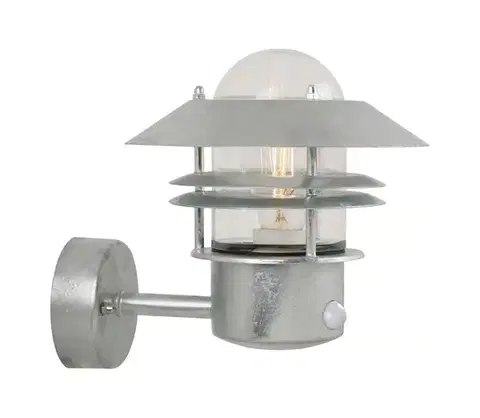 Svietidlá Nordlux - Vonkajšie nástenné svietidlo so senzorom BLOKHUS 1xE27/60W/230V IP54 25031031