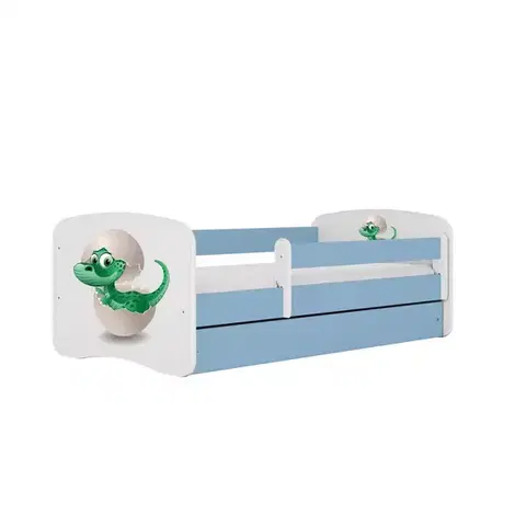 Postele pre dievčatá Detská Posteľ. Babydreams+Sz+M Modrá 70x140 Dino