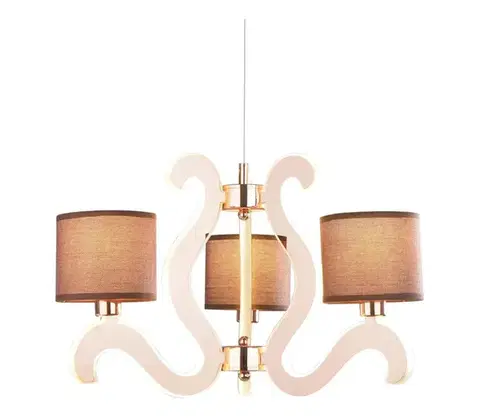 Svietidlá  LED Luster na lanku AMBROSIA 3xE14/40W/230V + LED/18,4W medená 33-33888