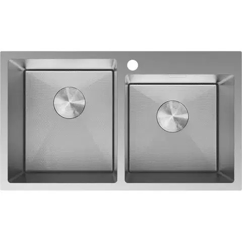 Kuchynské drezy MEXEN MEXEN - Xorin oceľový drez 2-bowl 780 x 450 mm, nerez H 6441782000-01HC