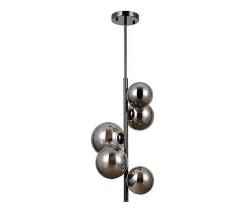 Svietidlá  PND-406007-V5A-BCR - Luster na tyči CANELLO 5xG9/5W/230V čierna PND-406007-V5A-BCR