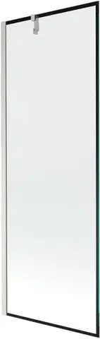 Sprchové dvere MEXEN/S - Next vaňová zástena FIX 70 x 150, čierna vzor, nikel kartáčovaná 895-070-000-00-70-97