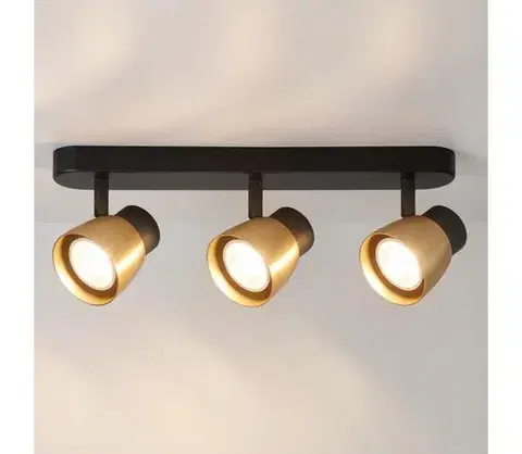 Svietidlá BRILAGI - Bodové svietidlo NUGGET 3xGU10/30W/230V čierna/zlatá WO-OEM-25CF-D03-BG
