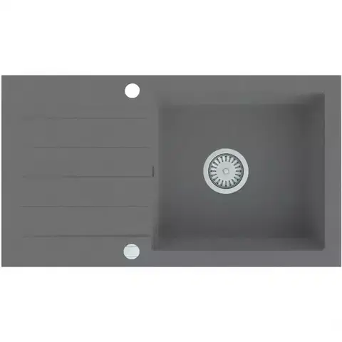 Granitové drezy Granitový drez 1K 780x440 sivá
