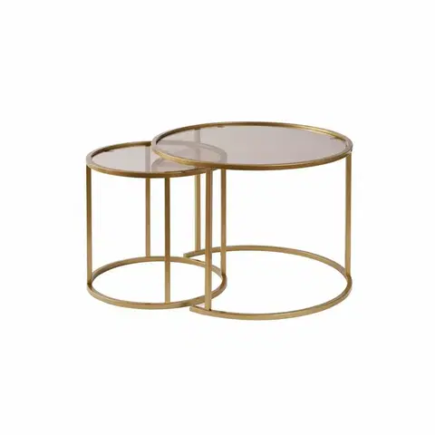 Konferenčné stolíky Súprava konferenčných stolíkov Aurum Gold and Bronze 60 cm, 2 ks