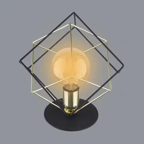 Lampy do obývačky Stolná lampa Alambre 5450 čierna/zlatá LB1