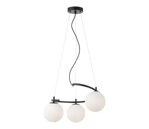 Svietidlá Redo 01-2716 - Luster na lanku VOLLEY 3xE14/28W/230V čierna 01-2716