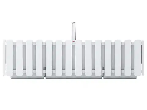 Kvetináče a truhlíky NABBI DDEF600W samozavlažovací plastový balkónový kvetináč 58 cm biela