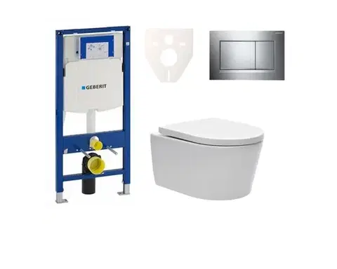 Záchody Cenovo zvýhodnený závesný WC set Geberit do ľahkých stien / predstenová montáž + WC SAT Brevis SIKOGES3W6 SIKOGES3W6