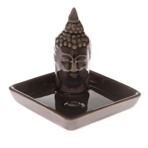 Svietniky Keramický stojan na vonné tyčinky Budha, 9 x 9 x 9 cm