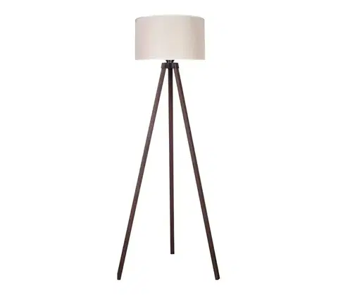 Lampy  - Stojacia lampa 1xE27/60W/230V pr. 44 cm krémová/hnedá AS0464+DU82658