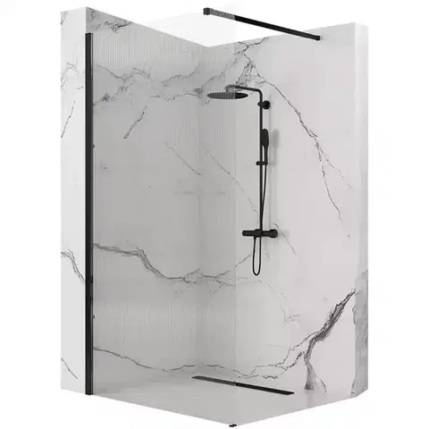 Sprchy WALK-IN Sprchová stena Walk-in Aero Intimo Rea K4122 120x200 black