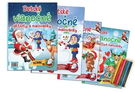 Nalepovačky, vystrihovačky, skladačky Detské vianočné aktivity a maľovanky