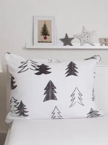 Dekoračné obliečky MKLozkoviny.sk Obliečka na vankúš mikroplyš 70 × 90 cm - Stromček-  -
