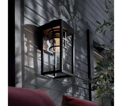 Svietidlá Elstead Kichler KL-HONE-S-BKT - Vonkajšie nástenné svietidlo HONE S 1xE27/60W/230V IP44 KL-HONE-S-BKT