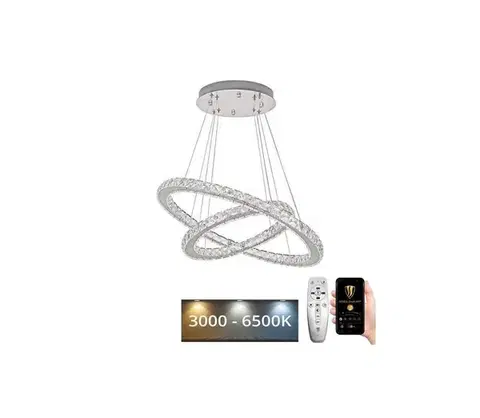 Svietidlá  LED Stmievateľný luster na lanku LED/115W/230V 3000-6500K strieborná + DO J6353/CH